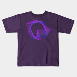 Abstract Geometry Square Line Art Neon Colors Kids T-Shirt